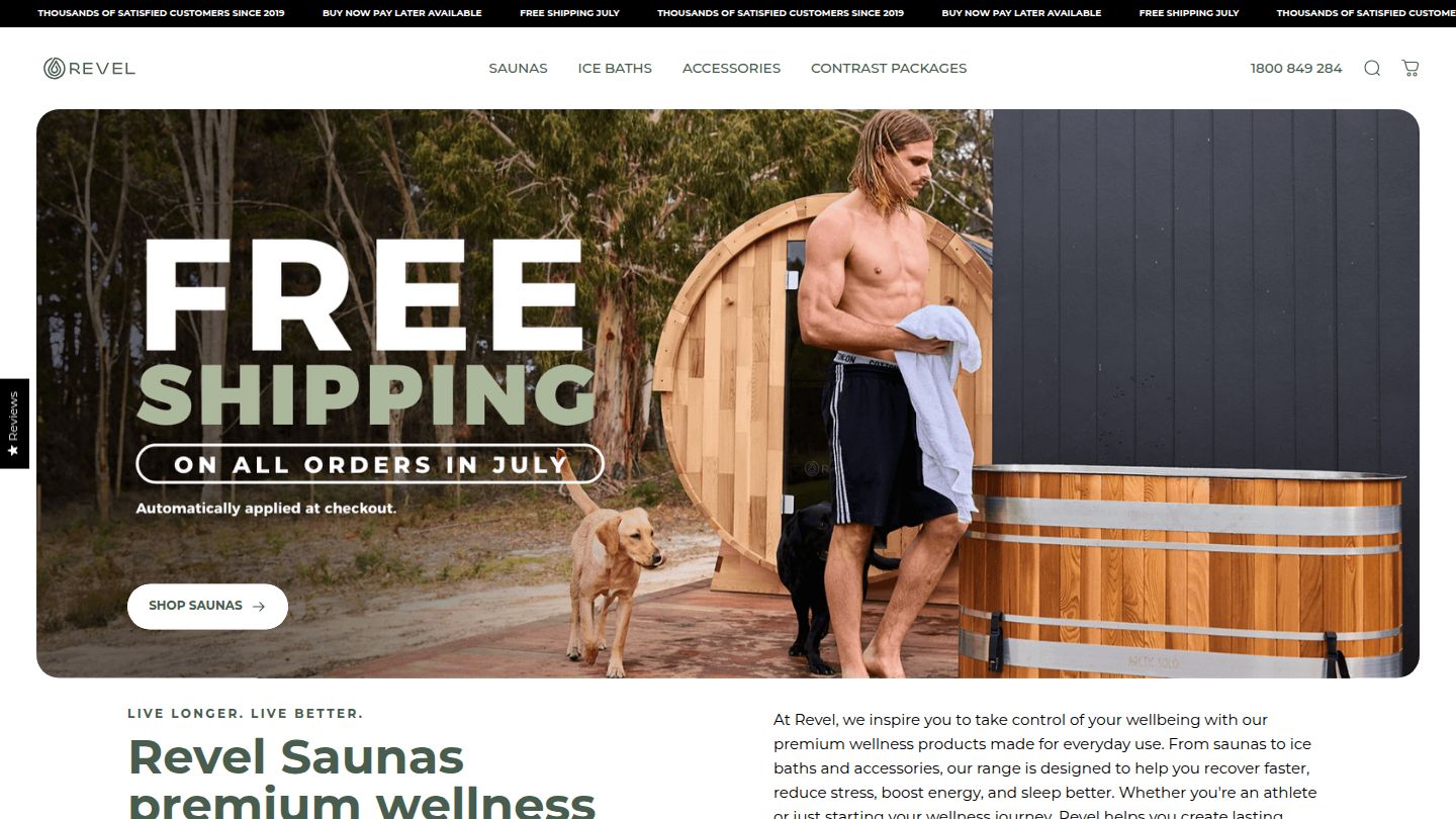 Revel Saunas premium wellness equipment - professional sauna and ice bath systems